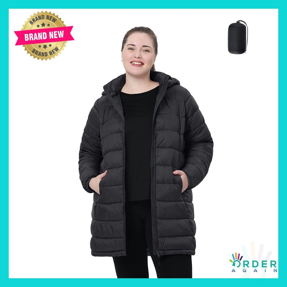 Plus Size Packable Puffer Jacket Lightweight Wate… - image 1